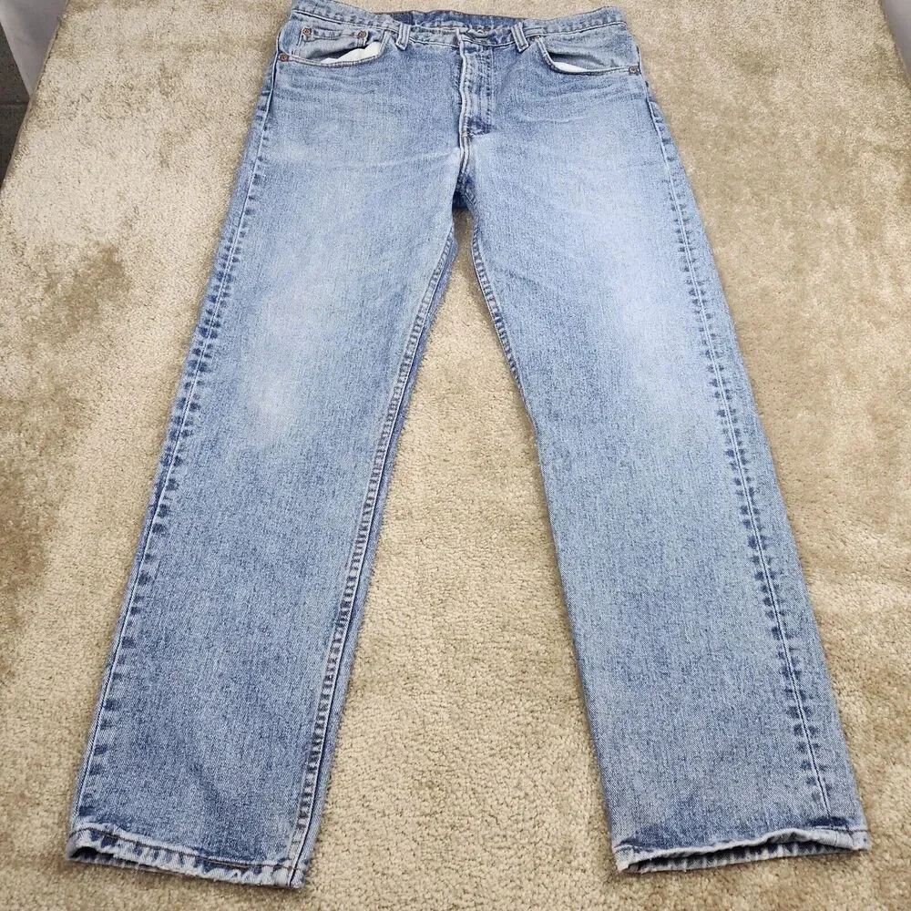 Levi's Vintage 505xx 92 Made In USA Medium Blue Wash Jeans Men's Size 38x30 #730